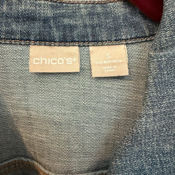 Chico's Blue Jean Jacket Classic Denim Style - Picture 3 of 3